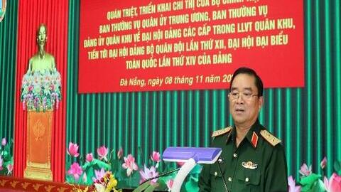 Đảng bộ Quân khu 5 tích cực chuẩn bị đại hội đảng bộ các cấp tiến tới Đại hội XIV của Đảng