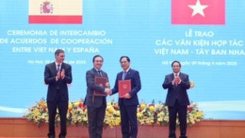 Việt Nam, Tây Ban Nha trao nhiều văn kiện hợp tác quan trọng