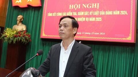 UBKT Tỉnh ủy Thừa Thiên Huế tổng kết công tác kiểm tra, giám sát năm 2024 và triển khai nhiệm vụ năm 2025