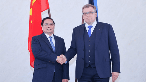 Thủ tướng Phạm Minh Chính hội kiến Chủ tịch Quốc hội Estonia