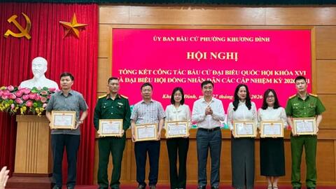 Phường Khương Đình tổng kết công tác bầu cử đại biểu Quốc hội, HĐND các cấp