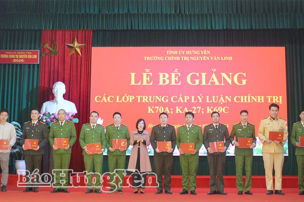 Bế giảng các lớp trung cấp lý luận chính trị K70A, KA-27, K69C