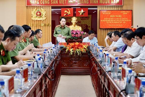 Lãnh đạo Bộ Công an kiểm tra công tác chuẩn bị Đại hội đại biểu Đảng bộ Công an tỉnh Thanh Hóa