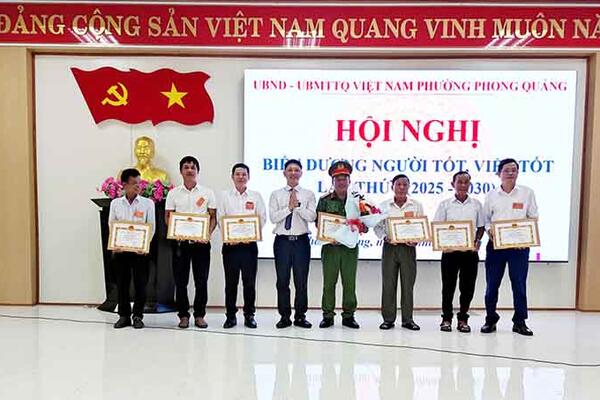 Phong Quảng: Biểu dương người tốt, việc tốt lần thứ I (2025 - 2030)