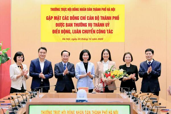 Thường trực HĐND thành phố gặp mặt các cán bộ được Ban Thường trực Thành ủy điều động, luân chuyển công tác