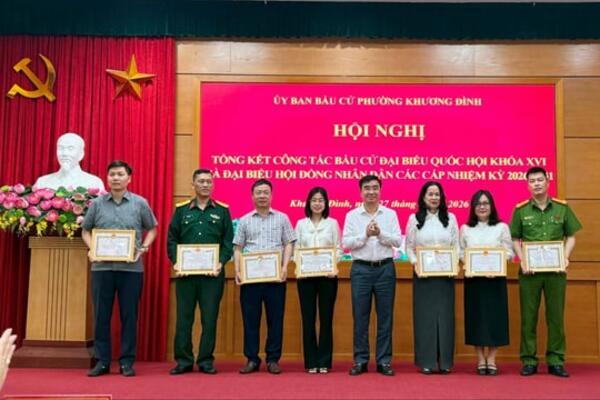 Phường Khương Đình tổng kết công tác bầu cử đại biểu Quốc hội, HĐND các cấp