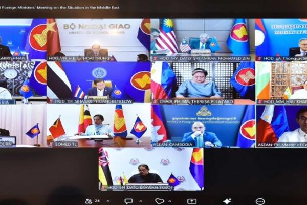 ASEAN họp đặc biệt về tình hình Trung Đông, kêu gọi kiềm chế và thúc đẩy giải pháp hòa bình