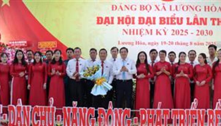 Tây Ninh: Đại hội Đảng bộ xã Lương Hòa quyết tâm xây dựng xã trọng điểm về công nghiệp và đô thị