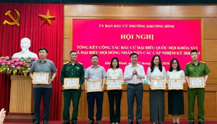 Phường Khương Đình tổng kết công tác bầu cử đại biểu Quốc hội, HĐND các cấp