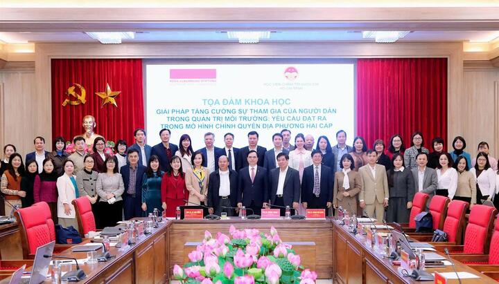 Tọa đàm khoa học “Giải pháp tăng cường sự tham gia của người dân trong quản trị môi trường: Yêu cầu đặt ra trong mô hình chính quyền địa phương hai cấp”