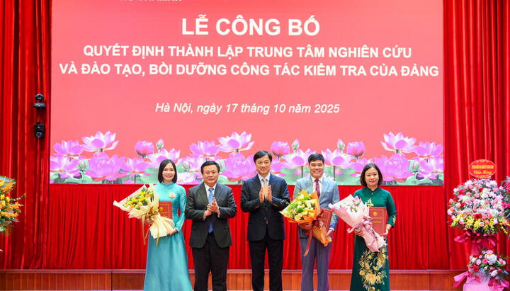 Thành lập Trung tâm Nghiên cứu và đào tạo, bồi dưỡng công tác kiểm tra của Đảng