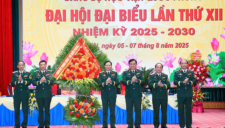 Đại tướng Nguyễn Tân Cương dự, chỉ đạo Đại hội Đảng bộ Học viện Quốc phòng nhiệm kỳ 2025 - 2030