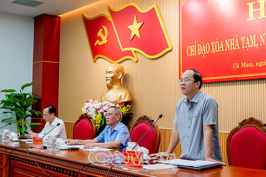 Họp Ban Chỉ đạo xóa nhà tạm, nhà dột nát trên địa bàn tỉnh Cà Mau