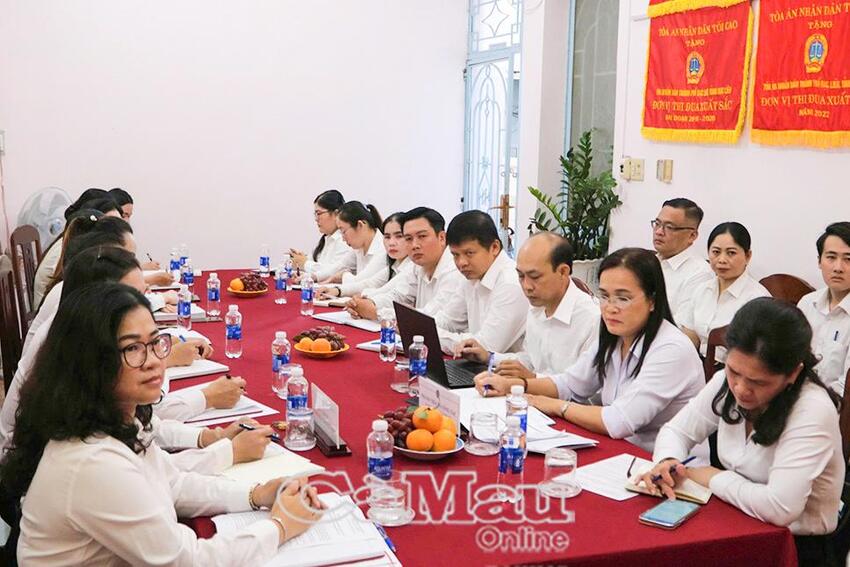 Toà án Nhân dân tỉnh kiểm tra tình hình hoạt động các tòa án khu vực