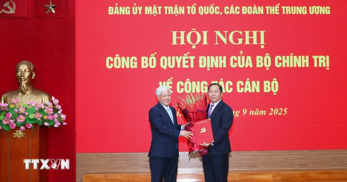 Ông Nguyễn Phi Long giữ chức Phó Bí thư Đảng ủy MTTQ, các đoàn thể Trung ương