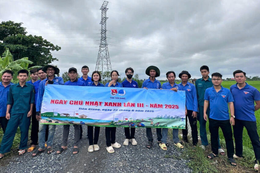 Tiền Giang: Hơn 2.300 đoàn viên, thanh niên tham gia hưởng ứng Ngày Chủ nhật xanh lần II, năm 2025