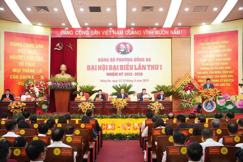 Đại hội đại biểu Đảng bộ phường Đống Đa lần thứ I, nhiệm kỳ 2025-2030: “Đoàn kết - Dân chủ - Kỷ cương - Sáng tạo”