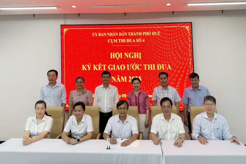 Cụm thi đua số 4 thành phố Huế ký kết giao ước thi đua năm 2025