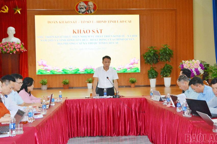 Tổ số 1, Đoàn khảo sát HĐND tỉnh khảo sát thực tế tại xã Bảo Hà