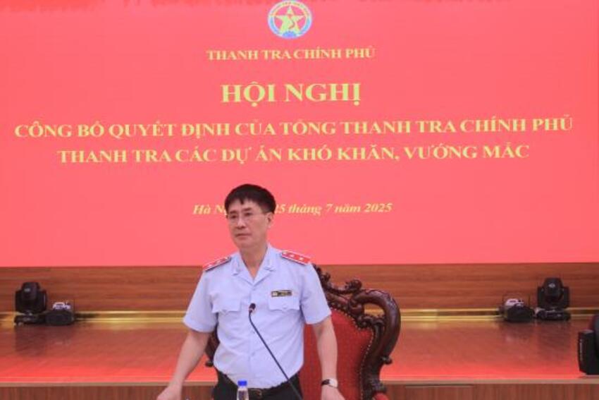 Công bố Quyết định Thanh tra dự án có khó khăn, vướng mắc tại Bộ Ngoại giao