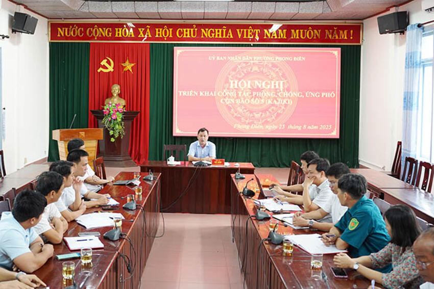 Phường Phong Điền chủ động các phương án ứng phó bão số 5