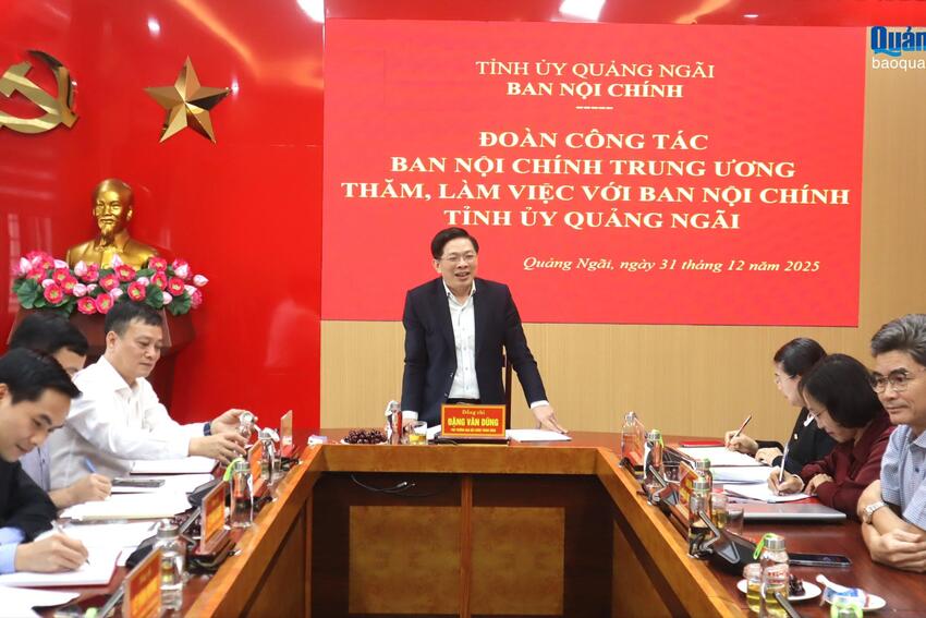 Ban Nội chính Trung ương thăm, làm việc với Ban Nội chính Tỉnh ủy