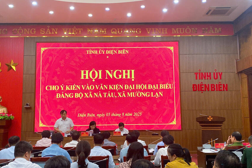 Thường trực Tỉnh ủy cho ý kiến vào văn kiện Đại hội Đại biểu Đảng bộ 2 xã: Nà Tấu, Mường Lạn