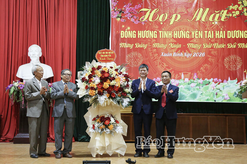 Hội đồng hương Hưng Yên tại tỉnh Hải Dương cũ gặp mặt đầu xuân Bính Ngọ 2026