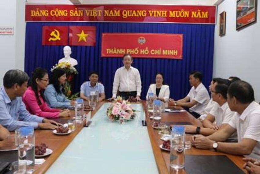 Chủ tịch Hội Nông dân Việt Nam Lương Quốc Đoàn chủ trì cuộc làm việc giữa Hội ND TPHCM và Hội ND Hà Nội