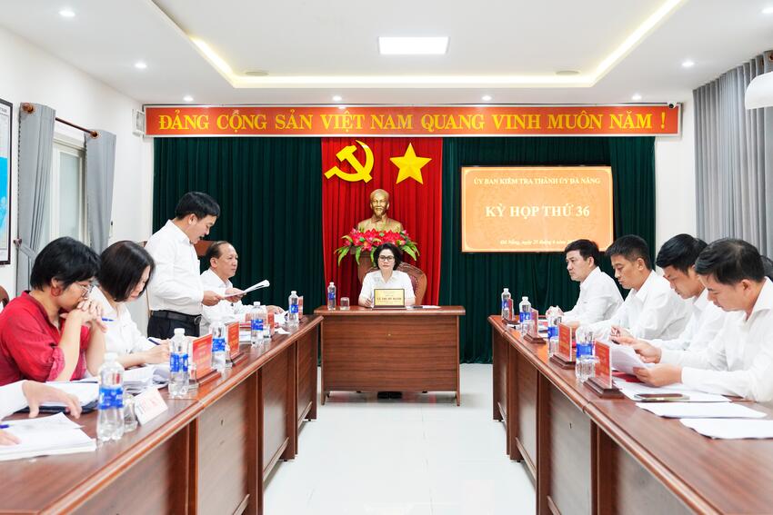 Thông cáo báo chí kỳ họp thứ 36 của Ủy ban Kiểm tra Thành ủy Đà Nẵng