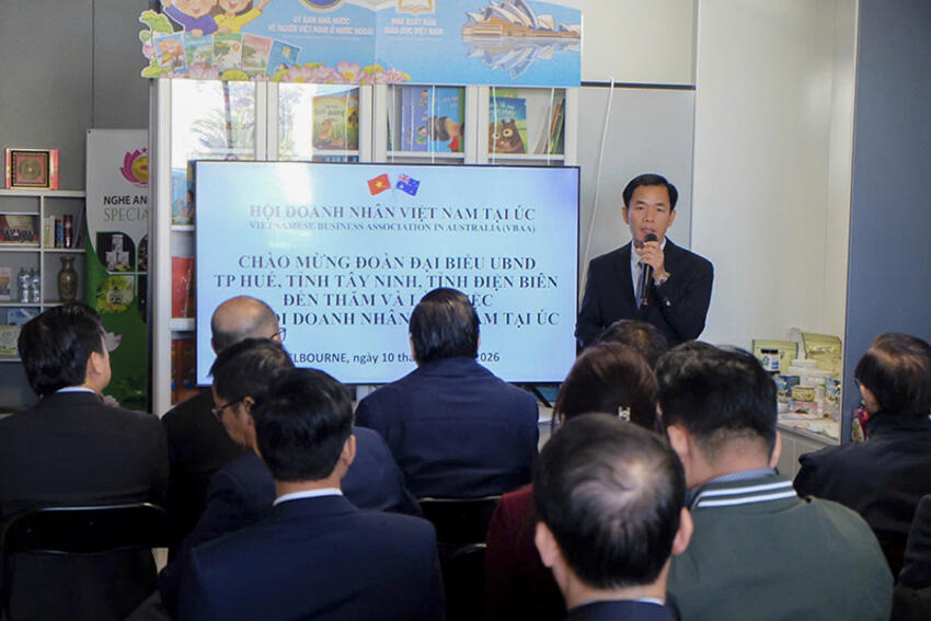 Lãnh đạo thành phố Huế làm việc với Hội doanh nhân Việt Nam tại Úc và các doanh nghiệp tại bang Victoria