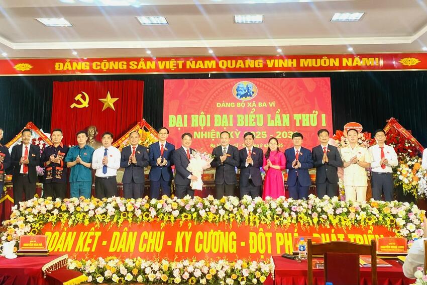Đại hội đại biểu Đảng bộ xã Ba Vì lần thứ I, nhiệm kỳ 2025-2030: Đoàn kết - Dân chủ - Kỷ cương - Đột Phá - Phát triển
