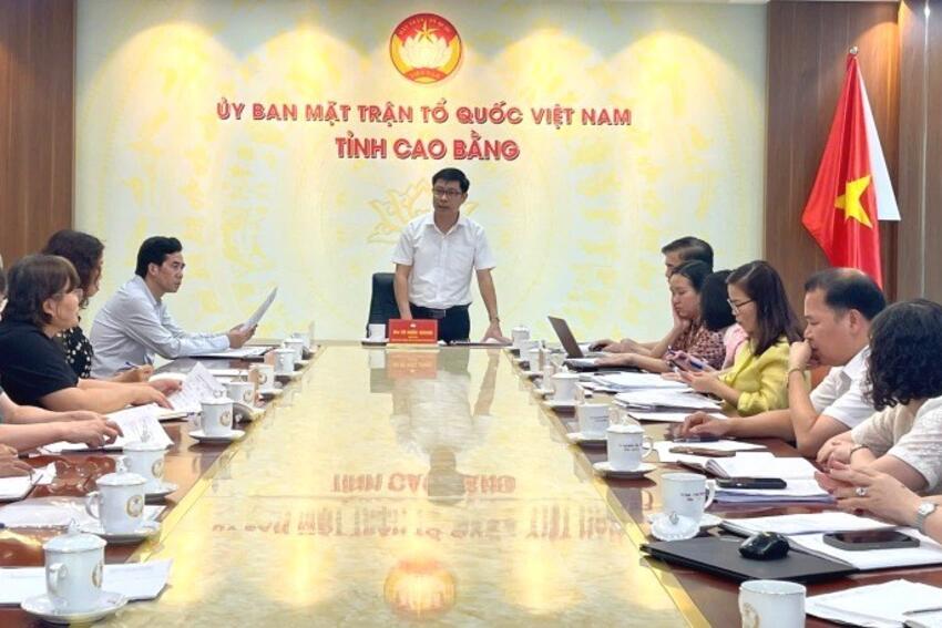 Cao Bằng: Ủy ban MTTQ Việt Nam tỉnh họp sắp xếp biên chế các hội do Đảng, Nhà nước giao nhiệm vụ