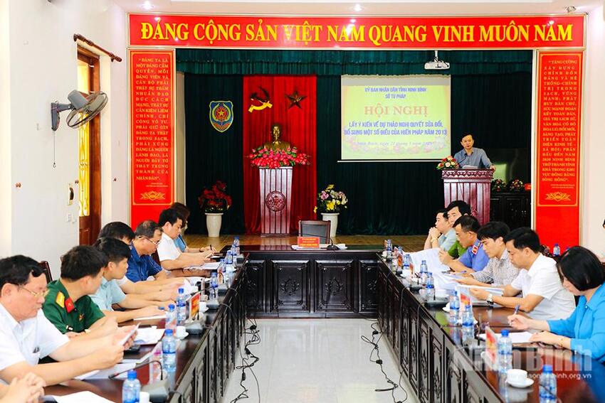 Sở Tư pháp lấy ý kiến vào Dự thảo Nghị quyết sửa đổi, bổ sung một số điều của Hiến pháp năm 2013