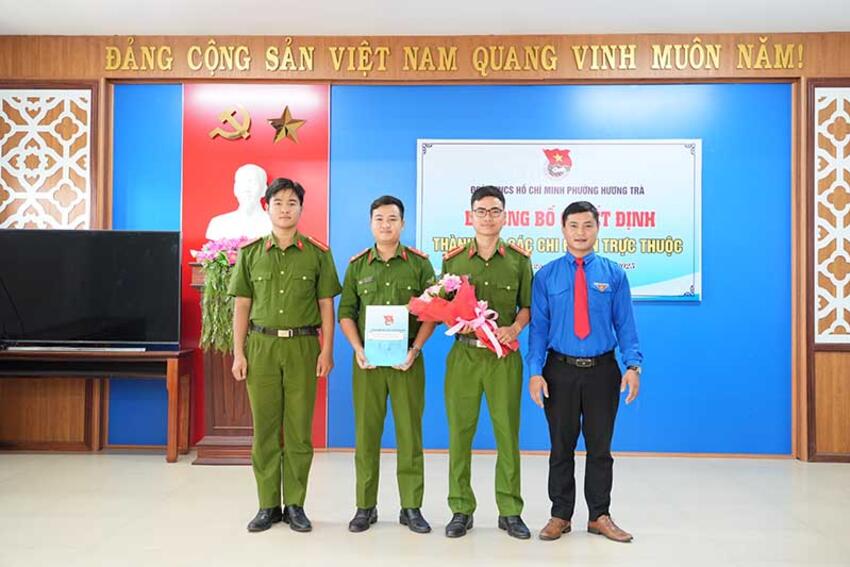 Phường Hương Trà: Công bố Quyết định thành lập và ra mắt các Chi đoàn trực thuộc
