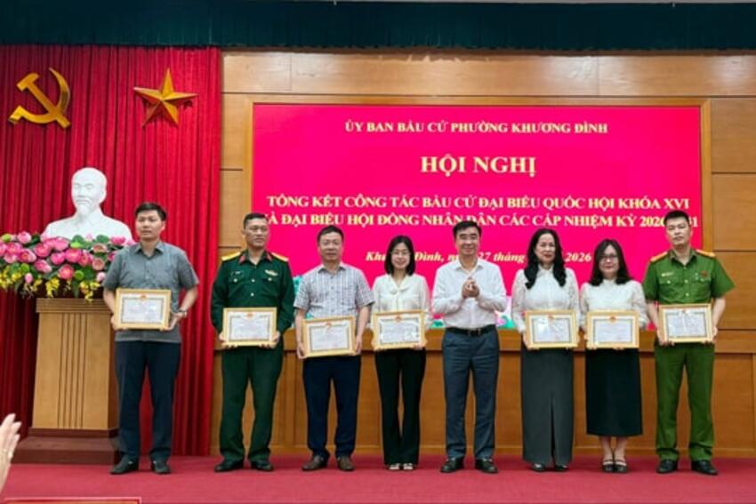 Phường Khương Đình tổng kết công tác bầu cử đại biểu Quốc hội, HĐND các cấp