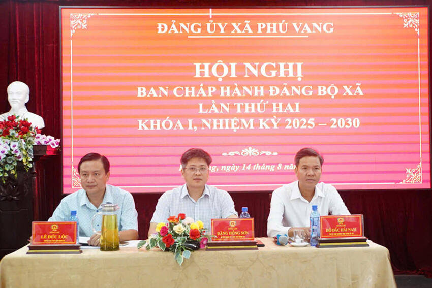 Phú Vang: Hội nghị lần thứ 2, Ban chấp hành Đảng bộ xã khoá I, nhiệm kỳ 2025-2030