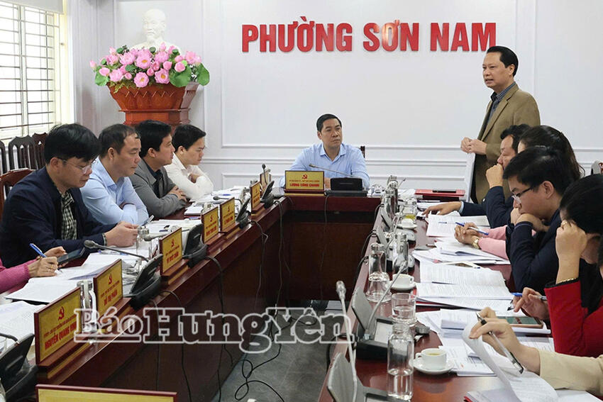 Ban Thường vụ Đảng ủy phường Sơn Nam tổ chức hội nghị kiểm điểm  năm 2025