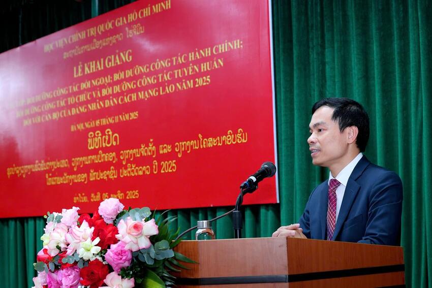 Khai giảng các lớp: Bồi dưỡng công tác Đối ngoại; Bồi dưỡng công tác Hành chính; Bồi dưỡng công tác Tổ chức và Bồi dưỡng công tác Tuyên huấn đối với cán bộ của Đảng Nhân dân Cách mạng Lào năm 2025