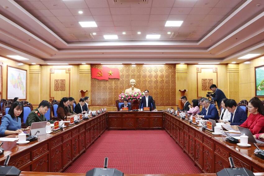 Tỉnh ủy Lai Châu làm việc với Đoàn công tác Học viện Chính trị Quốc gia Hồ Chí Minh