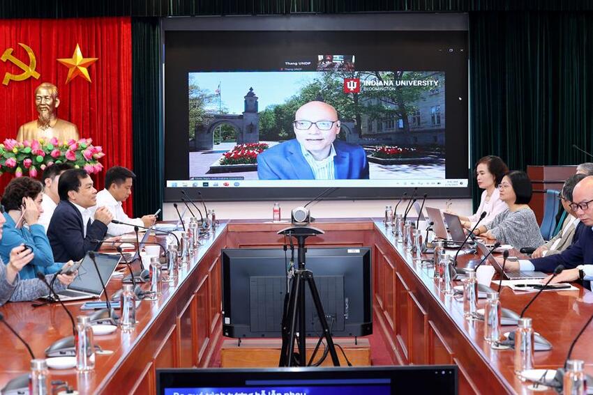 Lãnh đạo Chương trình Phát triển Liênhợp quốc (UNDP) tại Việt Nam thăm và làm việc tại Học viện Chính trị quốc gia Hồ Chí Minh