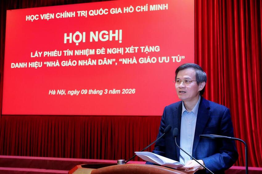 Học viện Chính trị quốc gia Hồ Chí Minh tổ chức Hội nghị lấy phiếu tín nhiệm đề nghị xét tặng danh hiệu "Nhà giáo Nhân dân", "Nhà giáo Ưu tú"