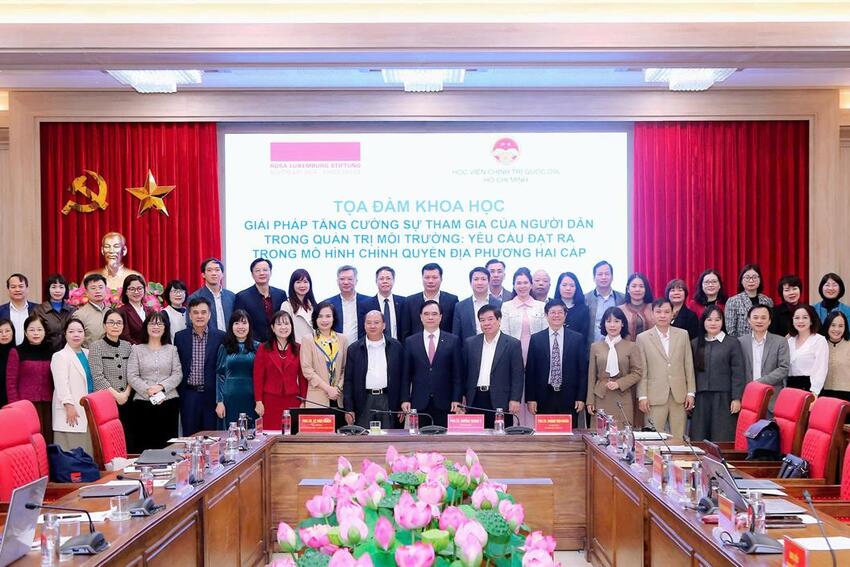 Tọa đàm khoa học “Giải pháp tăng cường sự tham gia của người dân trong quản trị môi trường: Yêu cầu đặt ra trong mô hình chính quyền địa phương hai cấp”
