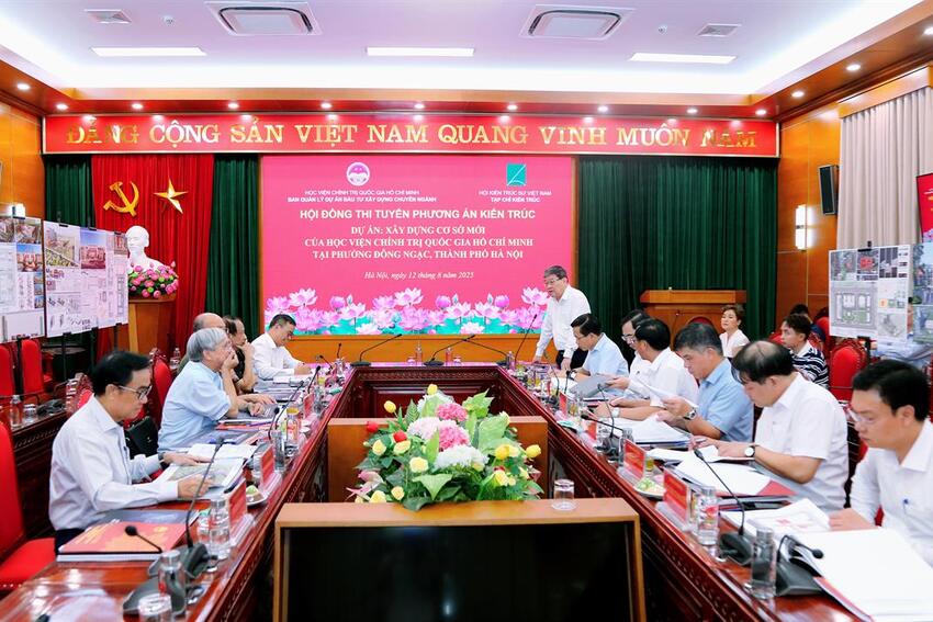 Hội đồng thi tuyển phương án kiến trúc dự án “Xây dựng cơ sở mới của Học viện Chính trị quốc gia Hồ Chí Minh”