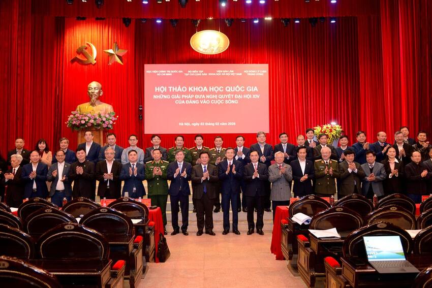 Hội thảo khoa học quốc gia “Những giải pháp đưa Nghị quyết Đại hội XIV của Đảng vào thực tiễn cuộc sống”