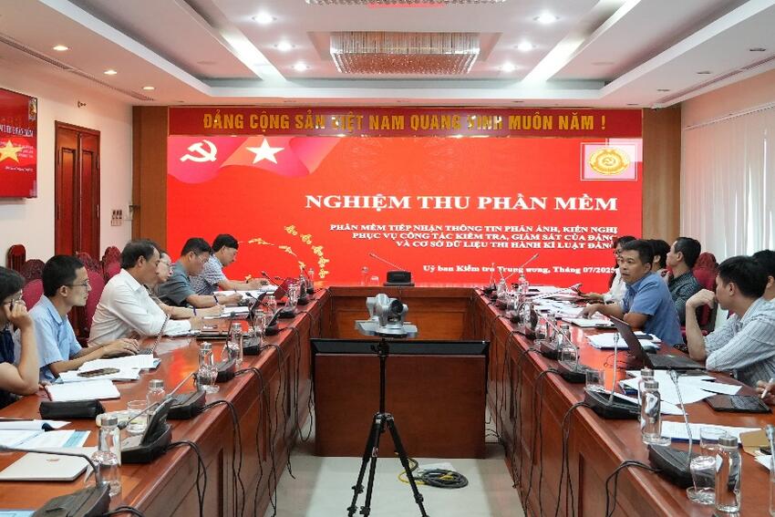 Cơ quan Ủy ban Kiểm tra Trung ương nghiệm thu phần mềm phục vụ công tác kiểm tra, giám sát của Đảng