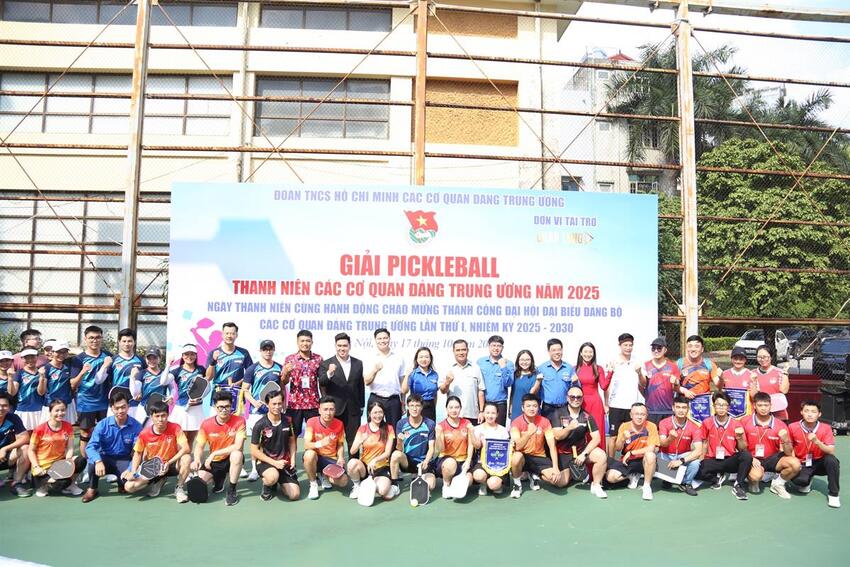 Đoàn Học viện Chính trị quốc gia Hồ Chí Minh tham gia “Giải Pickleball Thanh niên các cơ quan Đảng Trung ương năm 2025”