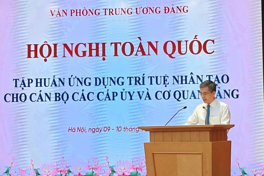 Văn phòng Trung ương Đảng tổ chức Hội nghị toàn quốc tập huấn ứng dụng trí tuệ nhân tạo