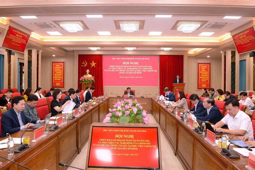 Học viện Chính trị quốc gia Hồ Chí Minh tổ chức Hội nghị triển khai kế hoạch ngân sách năm 2026 và thực hiện các Nghị định của Chính phủ về cơ chế tài chính, tài sản