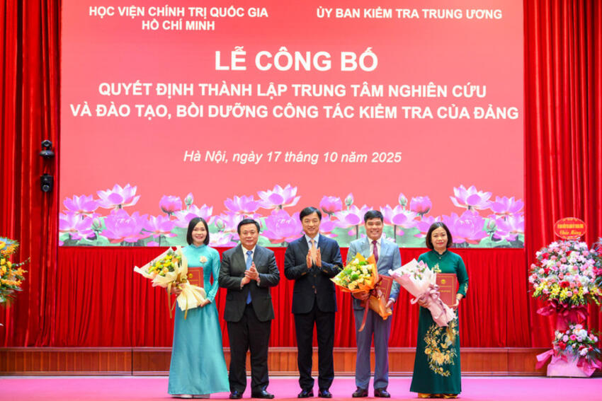 Thành lập Trung tâm Nghiên cứu và đào tạo, bồi dưỡng công tác kiểm tra của Đảng
